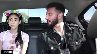 Raver Slut Brings Home Bulky Wang For A Ride