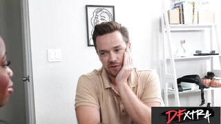 DFXTRA - Busty Ebony Queen Gets Destroyed By Her Divorced Big Rod Neighbor