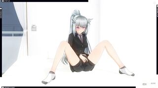 3D HENTAI cute masturbation and cums