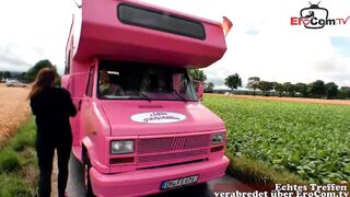 German hitchhiker beauty next door gets picked up and fucked in car