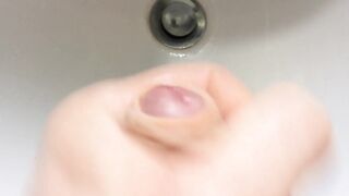 Close up massive sperm flow