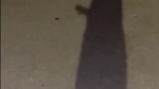 Made a mess in my apartment complex parking lot (cumshot)
