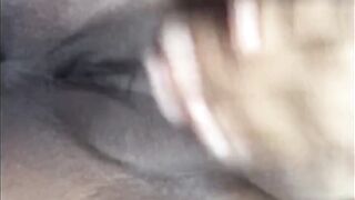 Rubbing my cunt with legs behind me
