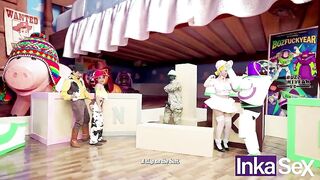 TOY STORY XXX PARODY - Lascivious toys Woodick and Bos FuckYear end up fucking Yesie whilst Andy is not home.