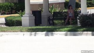 Pervs on Patrol - Big Tit Kodi Ga'mble Steps Into Tony’s Car for a Ride & Ends Getting a Facial