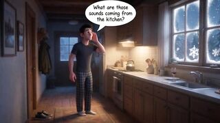 Kevin Finds Passion with His Stepmother During a Long Winter Absence (ai Generated)