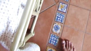 Amateur Golden-haired Aged Wife and Partially Clothed Sex Games