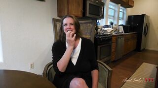AuntJudysXXX - Busty Aged Amateur Autumn Sucks Off the Delivery Stud