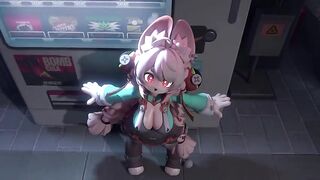 fucking a big-titted fur bunny in 3D hentai porn