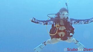 We take her bikini bottom off for some enjoyment at the bottom of the sea!