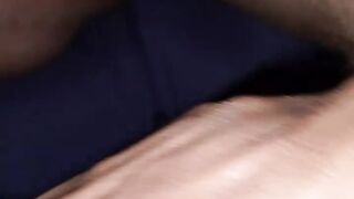 Fingering a Wet Black Twat in a Bendover Postion