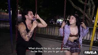 This sweetheart Was Shy But Curious - Playground Interview Turns Into All-Night Anal