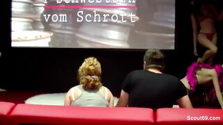 two german Amateur Couples start Fuck in Pornocinema