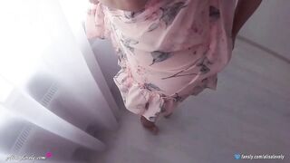 Step Mamma caught Step Son with Boner and Helps Him Cum in Her Satin Panties whilst Standing