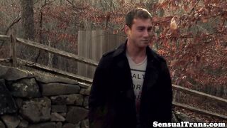 Lalin cutie tgirl blown and fucked by hunk