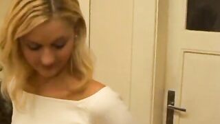 Stunning Blonde Doxy with Ideal Titties and Booty Gives Camera Dude a Oral sex-job