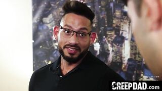 Latin Stepdad Tests His Homo Stepsons Skills And Fills His Ass With His Massive Dong
