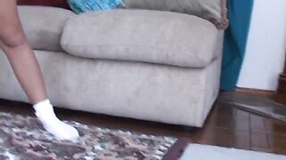 Blonde MILF Strokes Pulsating Dick to Explosive Goo flow