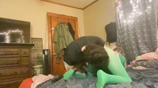 Halloween Trick Treat Petite Pigtail Golden-haired Hardcore Face Fuck