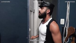 LIEUTENANTS IN BARRACKS BANGING THE RECRUIT