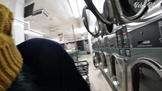 I Locked my Raiment in the Dryer at a Public Laundromat - ENF Public Masturbation and SQUIRT