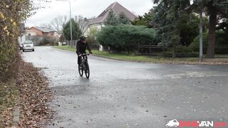 BangVan - Busty Screw Van Driver Jennifer Mendez Gives first Help to a Sexually excited Cyclist