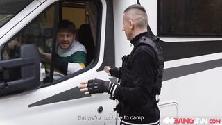 BangVan - Big Titted Van Driver Jennifer Mendez in Parking Lot Rencounter with Well-Hung Security Guard
