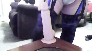 9inch Dildo anal in stockings