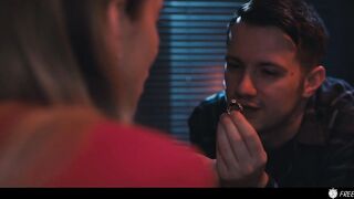 Freeze Magic Ring - Blonde Playgirl Fanta Sie Gets Her Mouth Filled with Hot CUM
