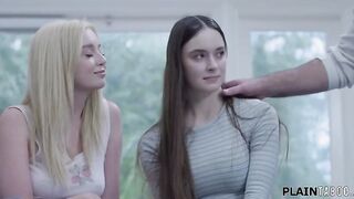 Busty Hazel Moore stays with her classmate Lexi Lore and her stepdad.She finds out hes a bit of a creep and wants to fuck her and his stepdaughter