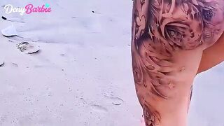 This chab ripped open the golden-haired's twat and made the married woman cry on the beach.