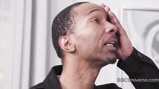 Golden-haired MILF DP By 2 Black Boyfriends Before Husband Gets Back