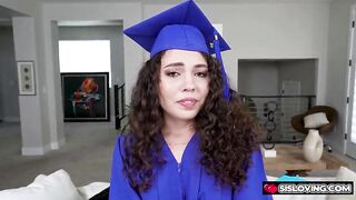 Stepsister and Stepbro Can't Wait Post Graduation Hardcore Screw