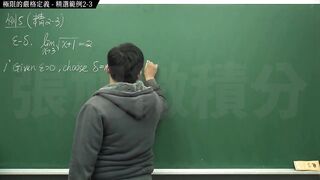 復甦真・最大華人微積分教學頻道 極限篇重點二：極限的直觀定義｜精選範例 2-3｜數學老師張旭
