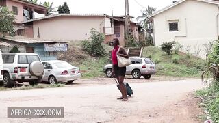 Ebony cutie has great sex with a stranger