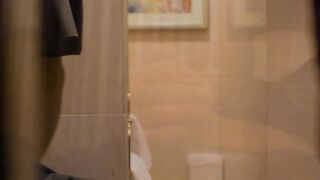 Lonely Asian Business Traveler Relieves Himself in the Hotel Room
