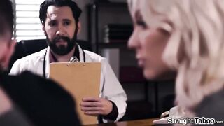 Doctor Tommy P offer to impregnate Eric Mastersons wife Kenzie Taylor for him.The busty milf convinces her husband and he watches her get banged