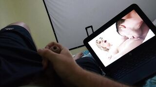 Uncut shlong cums