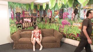 Giant group sex action on brunette playgirl