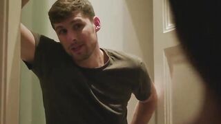 Concupiscent neighbor spies on teen and comes over to fuck her