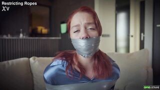 Young cutie next door law secretary bound up and wrapgagged