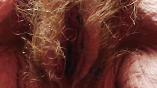 Granny hairy snatch peeing