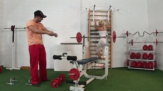 Skyrocketing excitement for a hawt blonde in the gym fanatic of ruthless ass slam
