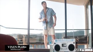 MILFY Big Tit Housewife Aderes Quin Squirts While Having Anal Sex