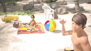 3DGSPOT - Oily Sweetheart Gets Her Twat Pounded At The Beach! 3D ANIMATION!