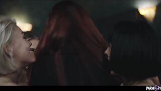Insatiable Anal Lesbian Orgy - Possessed Cuties Lure Redhead Into Their Avid Sex Games TRAILER