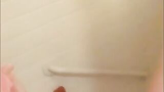 BBW tractable xxKittens bangs herself in the ass and twat doing DP painal with 2 dildos in shower