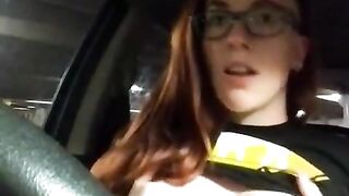 Risky Parking Garage Clit Rubbing Car Masturbation