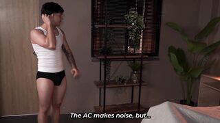 MILF woman ends up getting drilled by her muscular stepson right in front of her husband