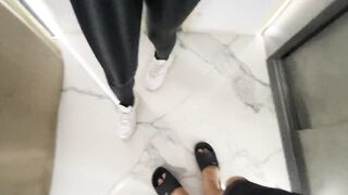 Elevator fuck with stranger was so Slutty - Cock22squirt